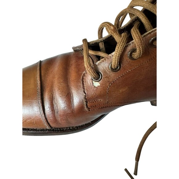 Crocket And Jones For Ralph Lauren Polo Brown Field Leather Man Boots Derbys  10 - Picture 7 of 7